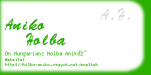 aniko holba business card